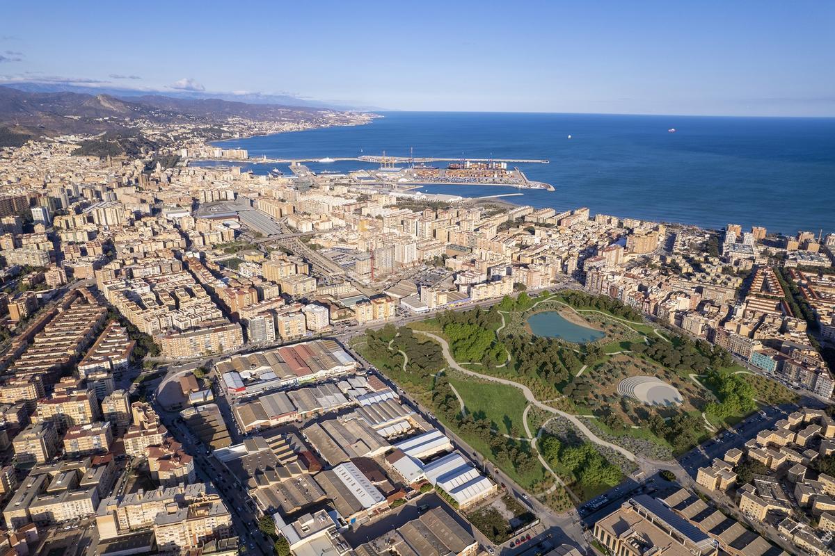 Otra infografía del bosque en el corazón de Málaga.