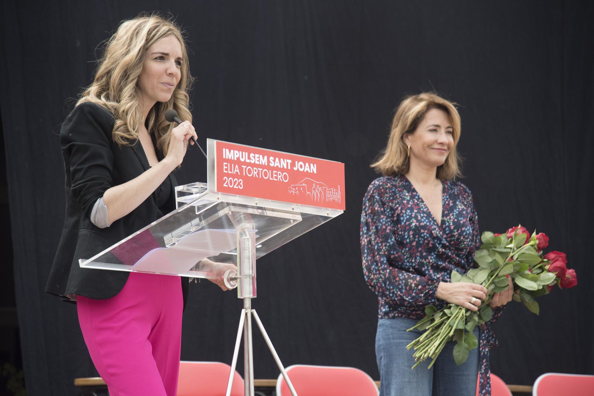 La ministra Sánchez presenta la candidatura d'Èlia Tortolero a Sant Joan de Vilatorrada