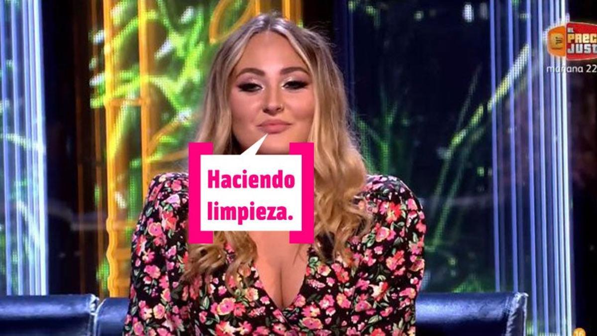 Rocío Flores en el plató de 'Supervivientes'