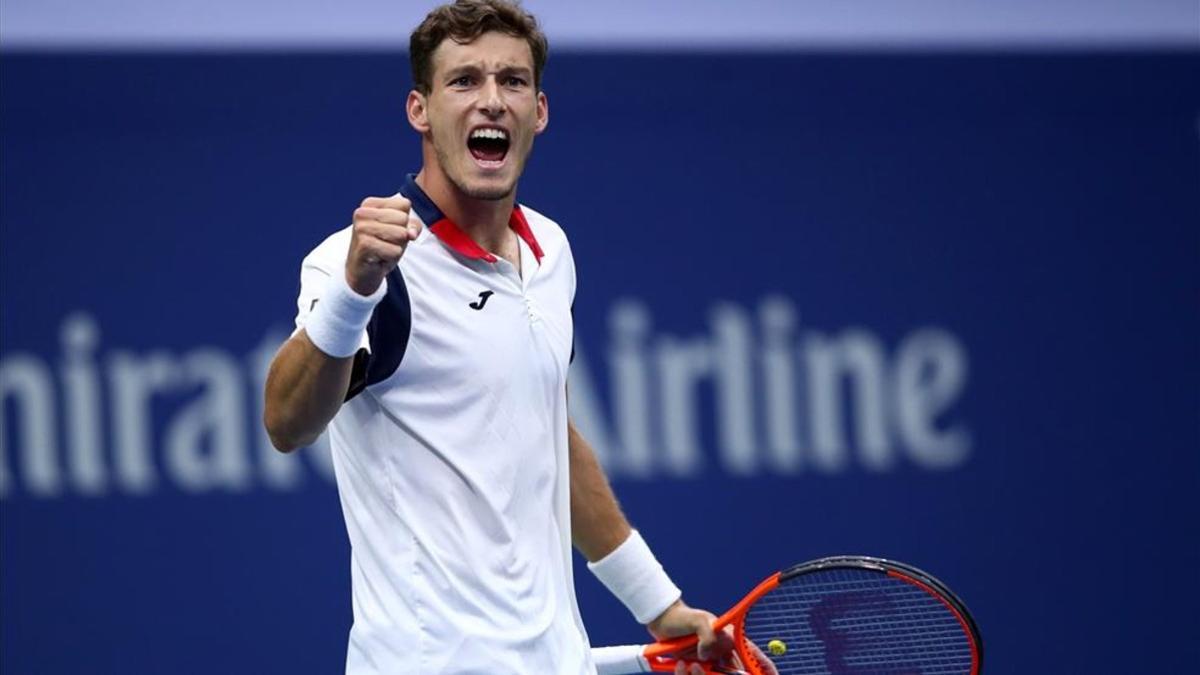 Pablo Carreño celebra su victoria en octavos de Nueva York