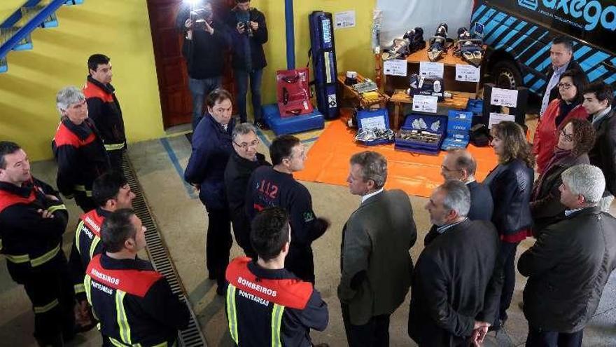 Alfonso Rueda, durante la entrega en Ponteareas. // D.P.