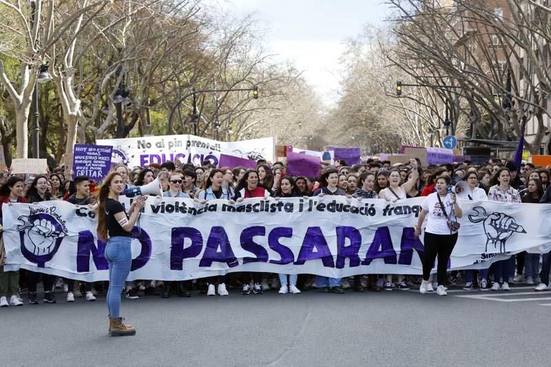 Manifestación de los estudiantes en Valencia contra el pin parental