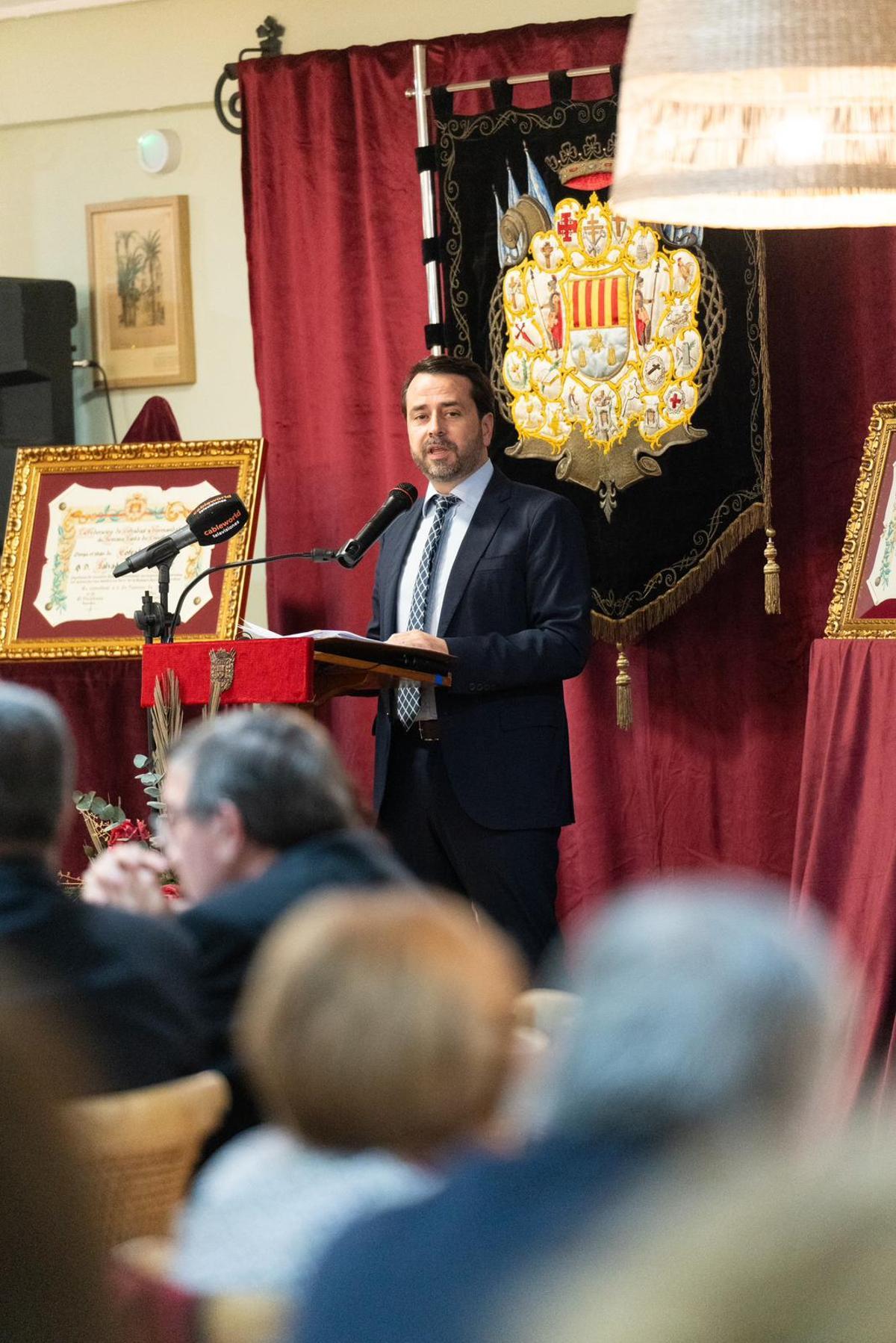 El periodista crevillentino fue recientemente mantenedor de la proclamación de Francisco Polo como Cofrade de Honor de la Semana Santa
