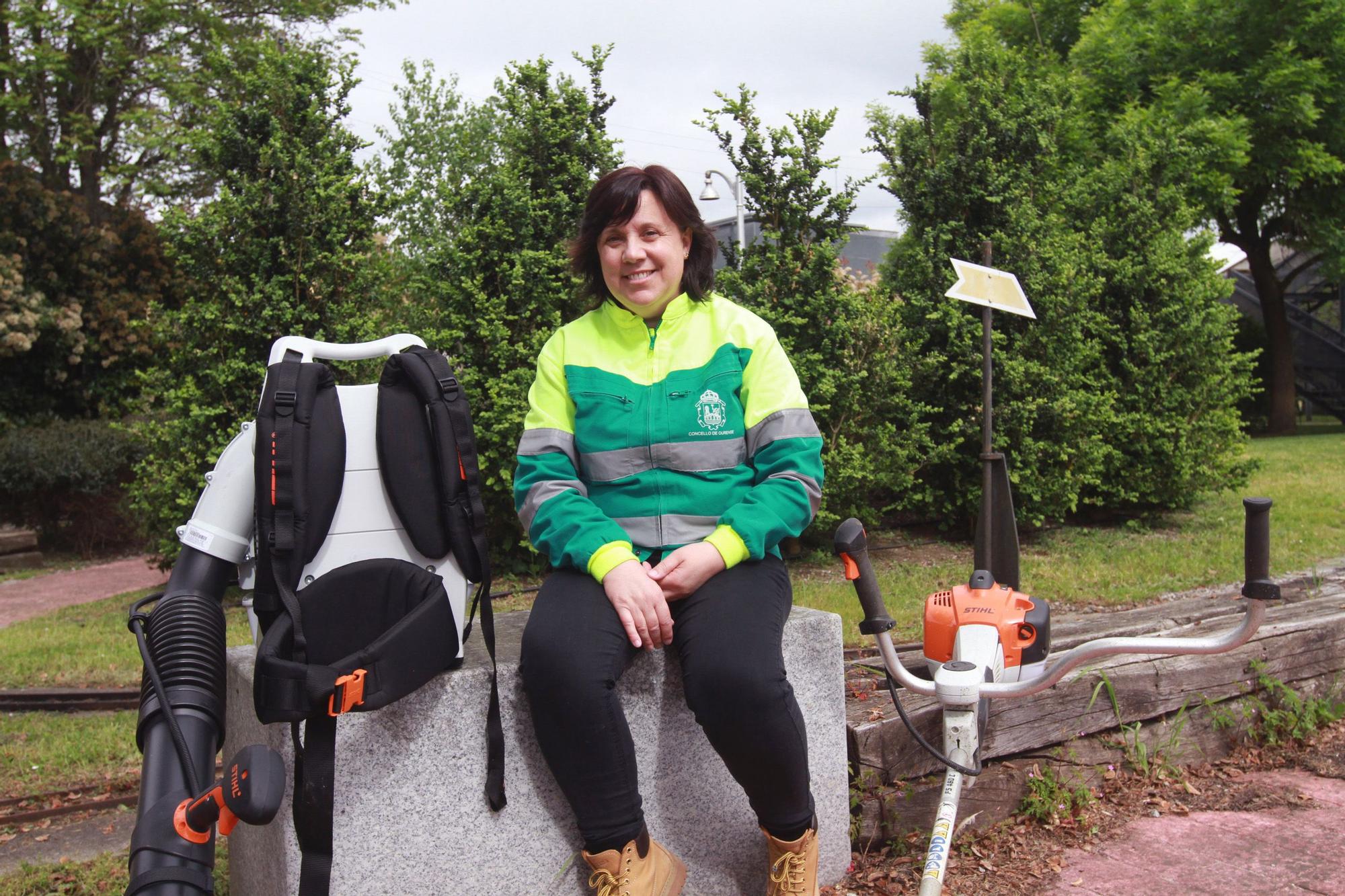 Geni Rodríguez, en el parque dos Carrilleiros. // IÑAKI OSORIO