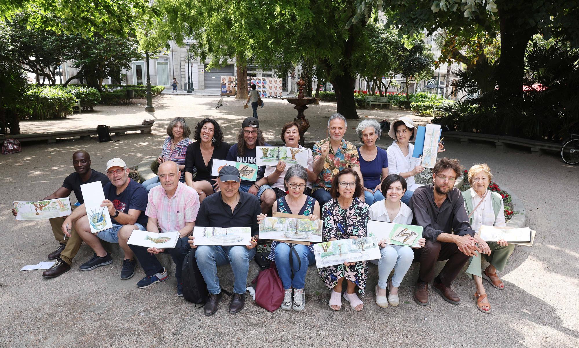 Vigo, un modelo al natural para los alumnos de dibujo de la EMAO