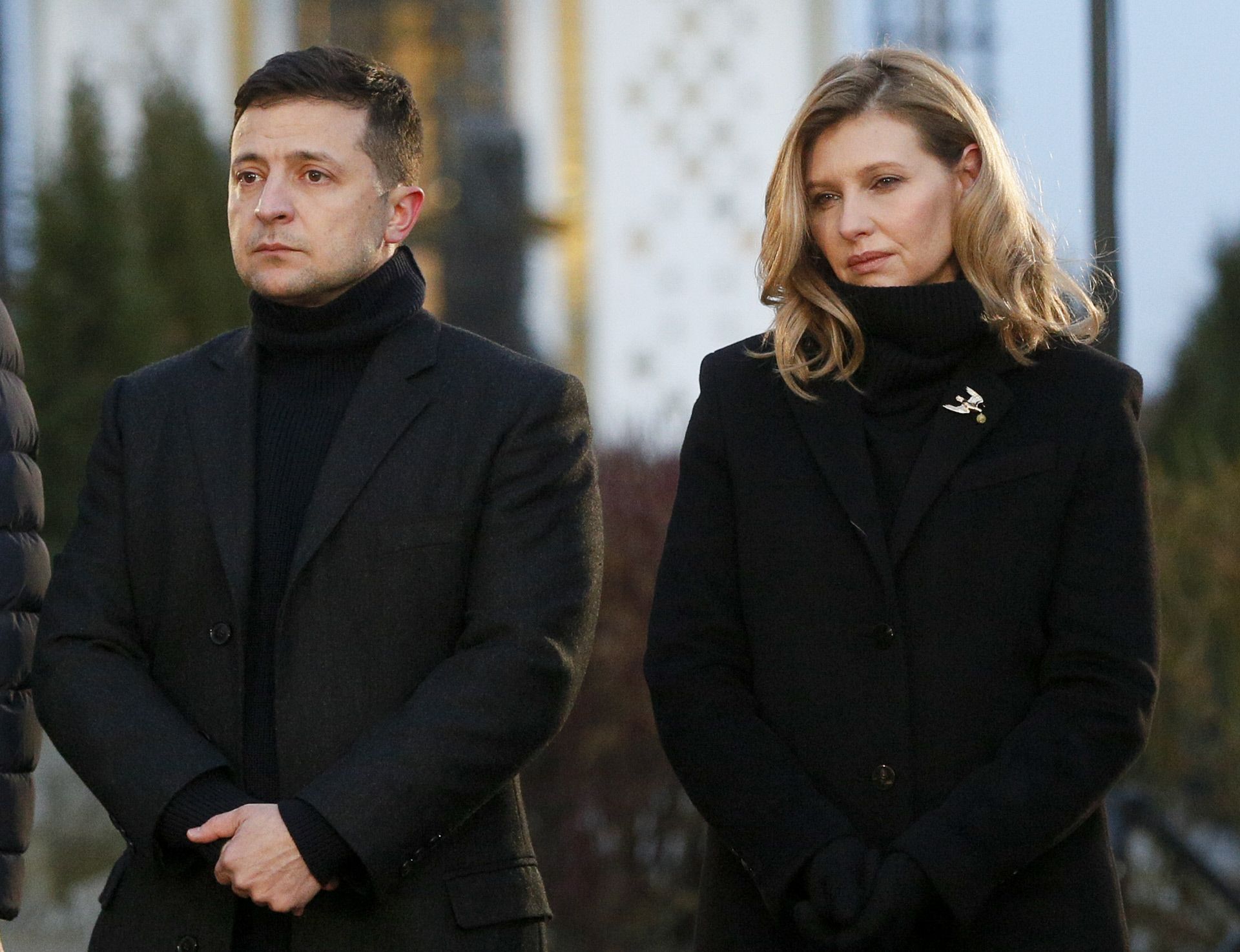 Volodymyr Zelenskiy y su mujer Olena en Kyiv, Ucrania