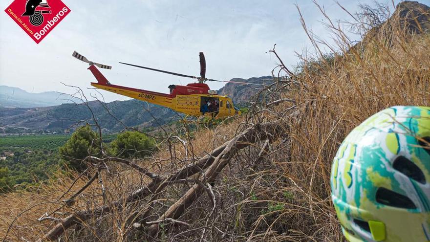 Rescate del escalador en Orihuela
