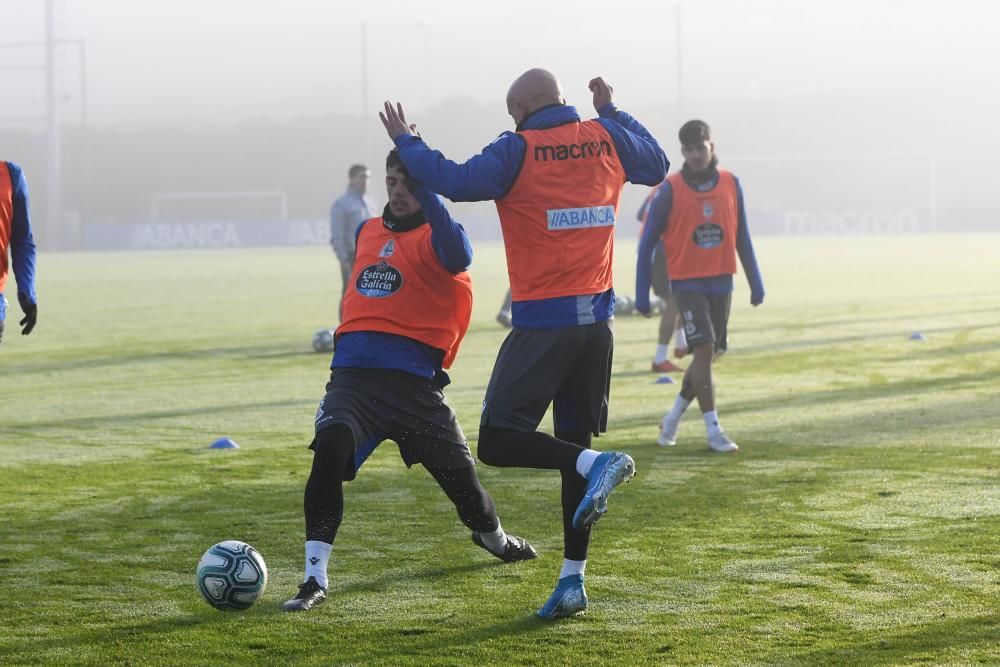 Última sesión del Dépor antes de jugar en Soria