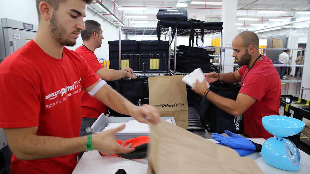 La sede de Amazon en el Eixample de Barcelona, el 5 de octubre pasado, cuando abrió sus puertas.