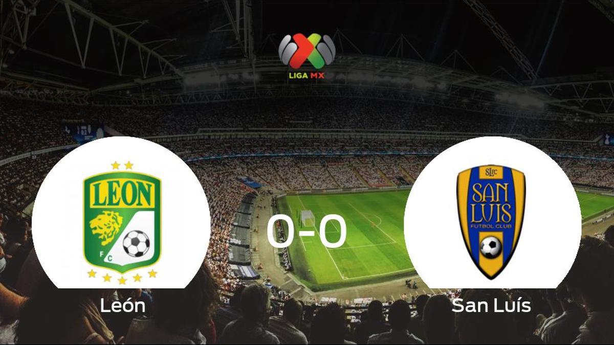 El León y el San Luís se reparten los puntos en un partido sin goles (0-0)