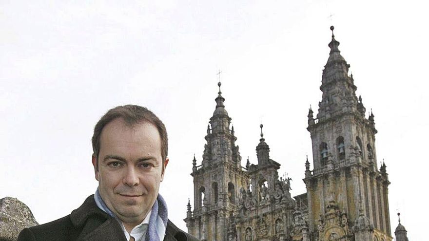 Javier Sierra, en Santiago de Compostela.  | // XOÁN ÁLVAREZ