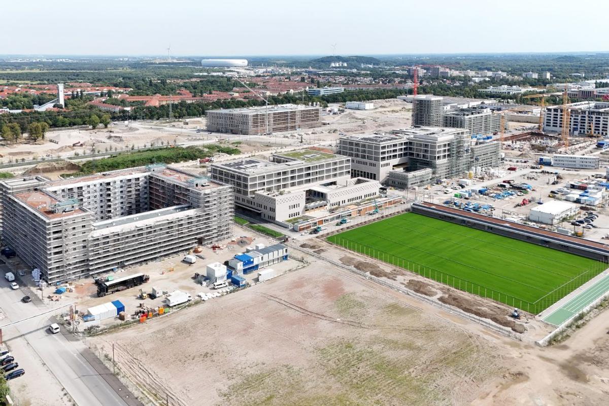 Nuevo barrio en Múnich construido sobre los terrenos del cuartel de Bayern (Bayernkaserne).