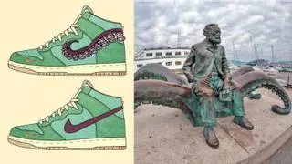 Las "Nike" que homenajean a Vigo, Julio Verne y el "pulpo á feira"