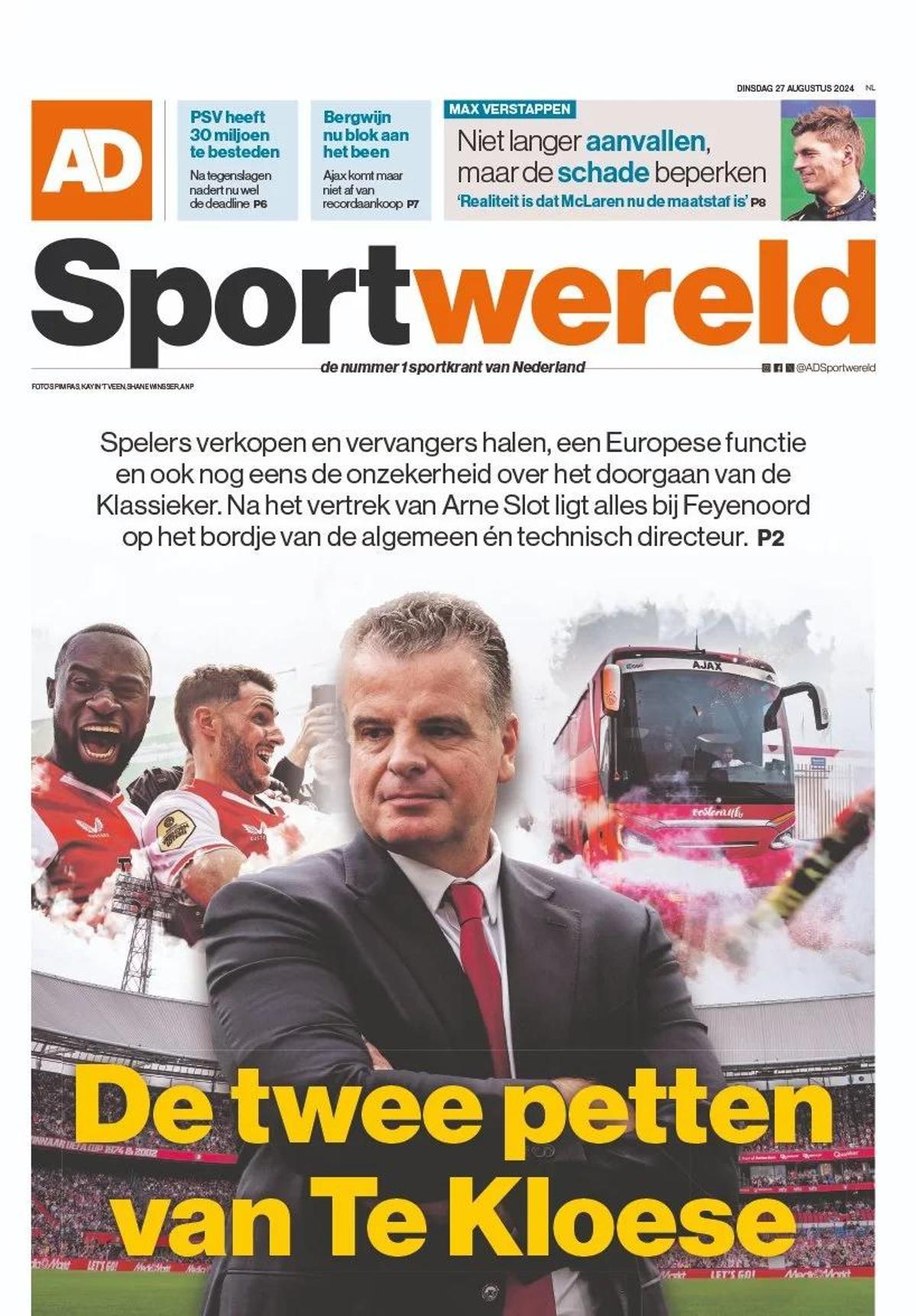 Las portadas de la prensa deportiva de hoy, martes 27 de agosto