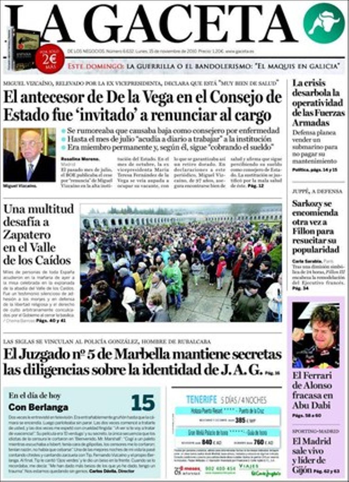 ’La Gaceta’ també dóna rellevància a les pàgines interiors al fet que apareixen noves evidències que provarien el catolicisme de Shakespeare, que hauria estat així fidel a Roma en la clandestinitat.