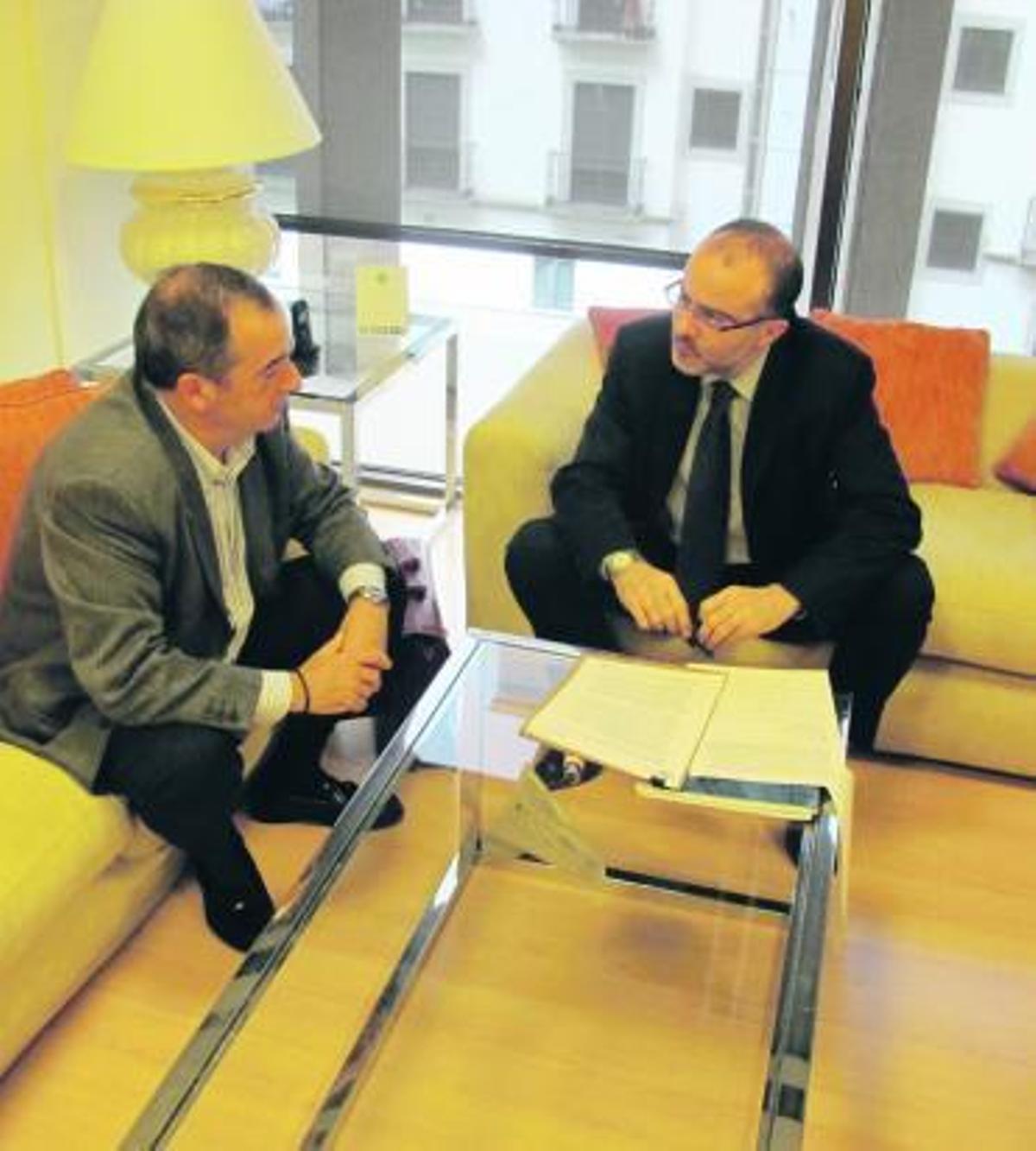 Riego y Espín, reunidos ayer en el Ministerio de Cultura en Madrid.