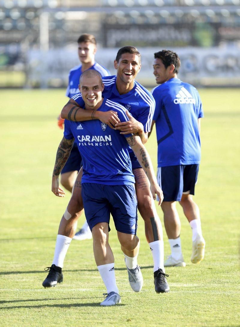 Primer entrenamiento de Kagawa con el Real Zaragoza