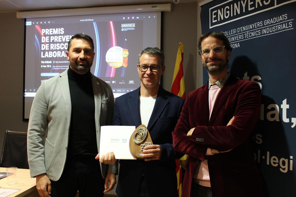 L'enginyer tècnic industrial mecànic, Gerard Busquets Aurich, recollint el guardó.