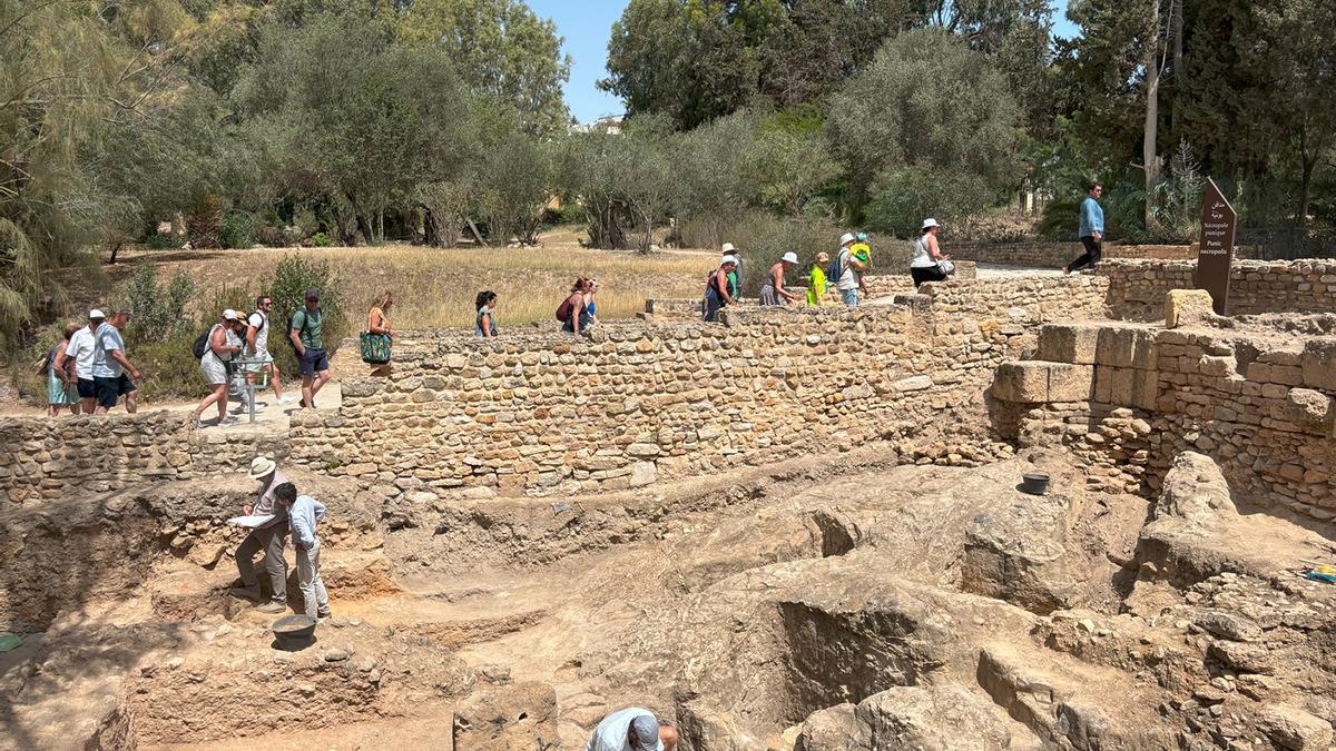 Excavaciones en la necrópolis de Cartago.