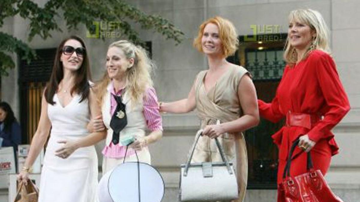 Kristin Davis, Sarah Jessica Parker, Chyntia Nixon y Kim Catrall, en una escena de la serie 'Sexo en Nueva York',