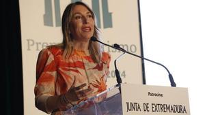 La presidenta extremeña, María Guardiola, en los Premios de Turismo de este periódico.