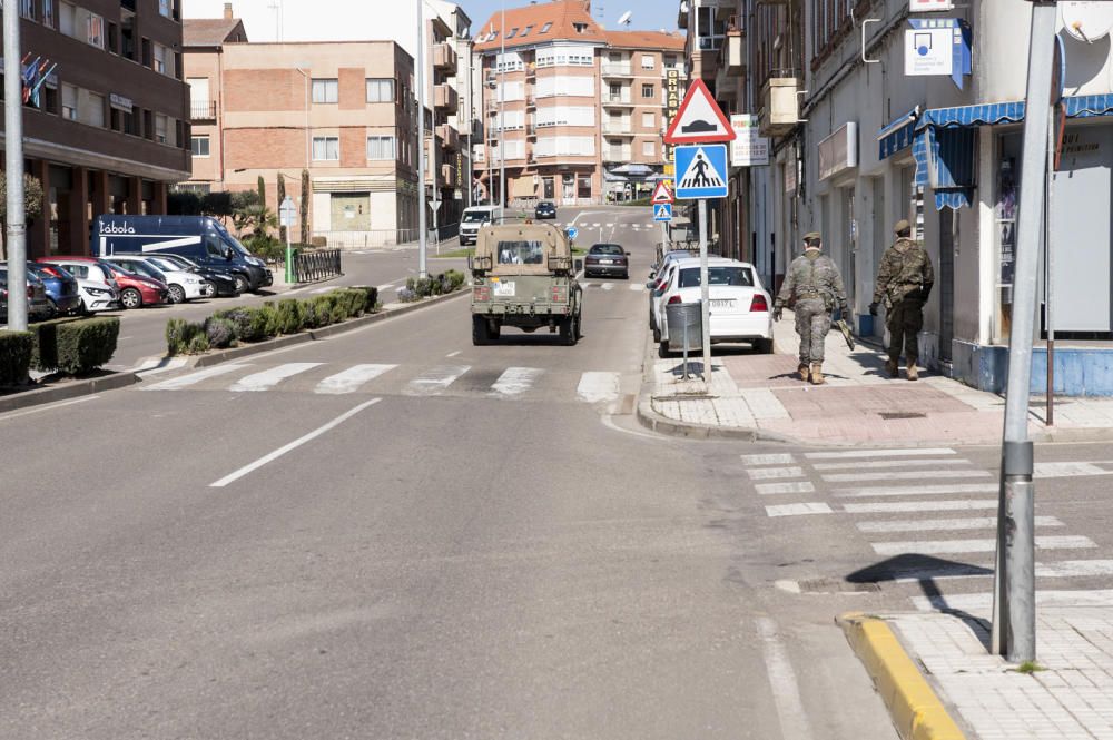 El Ejército de Tierra patrulla en Benavente