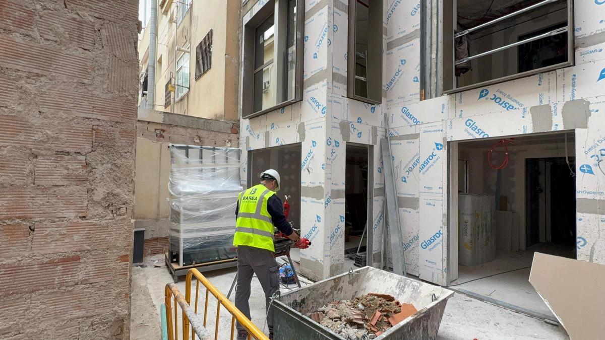 Obra del hotel Arco de San Juan (Murcia).