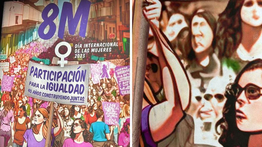 Revelan que el cartel del Ayuntamiento de Murcia para el 8M se realizó con Inteligencia Artificial