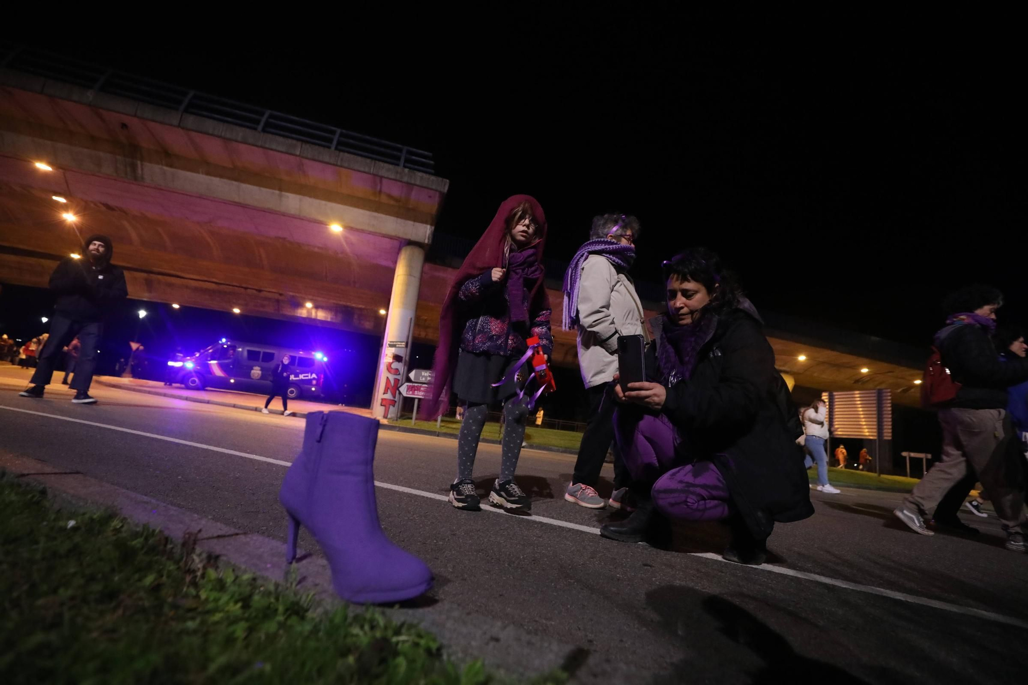 Así fue la manifestación del 8 M en Langreo