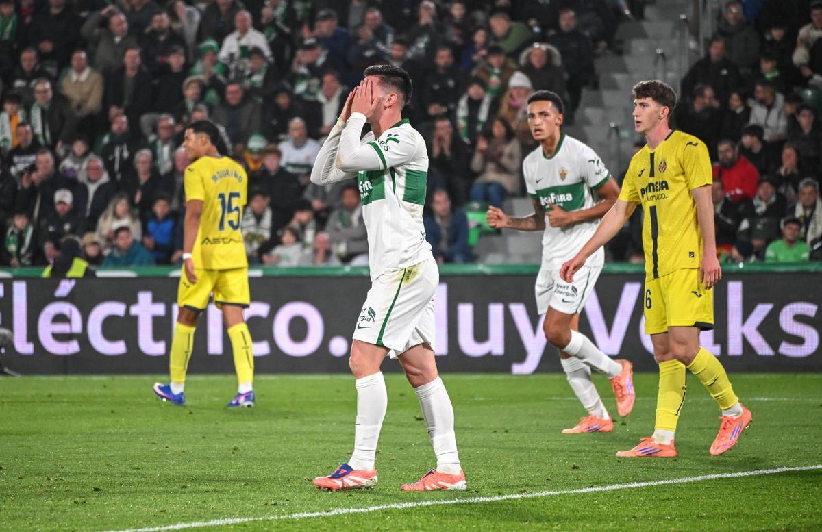 Instante del Elche-Villarreal, disputado el pasado 3 de enero