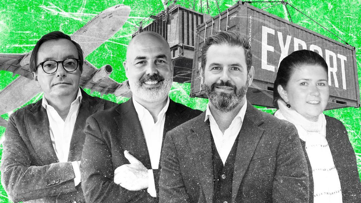 Por la izquierda, Alfredo Suárez (Asturmadi), Miguel Ángel Acero (Izertis), Alfredo Fernández (Normagrup) y María Cardín (El Gaitero)