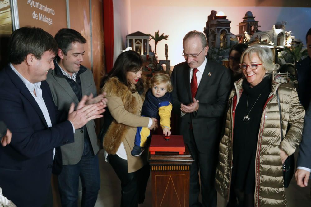 Inauguración del belén del Ayuntamiento de Málaga.