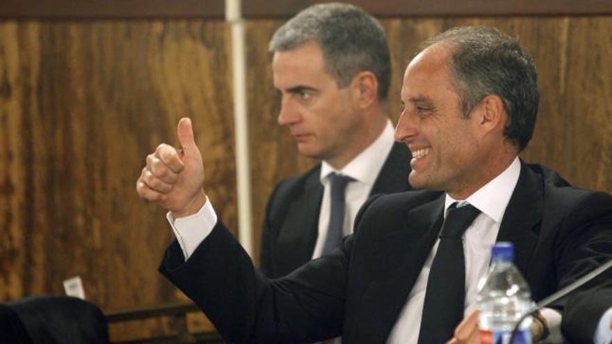 Ricardo Costa y Francisco Camps, cuando el jurado los declaró no culpables.