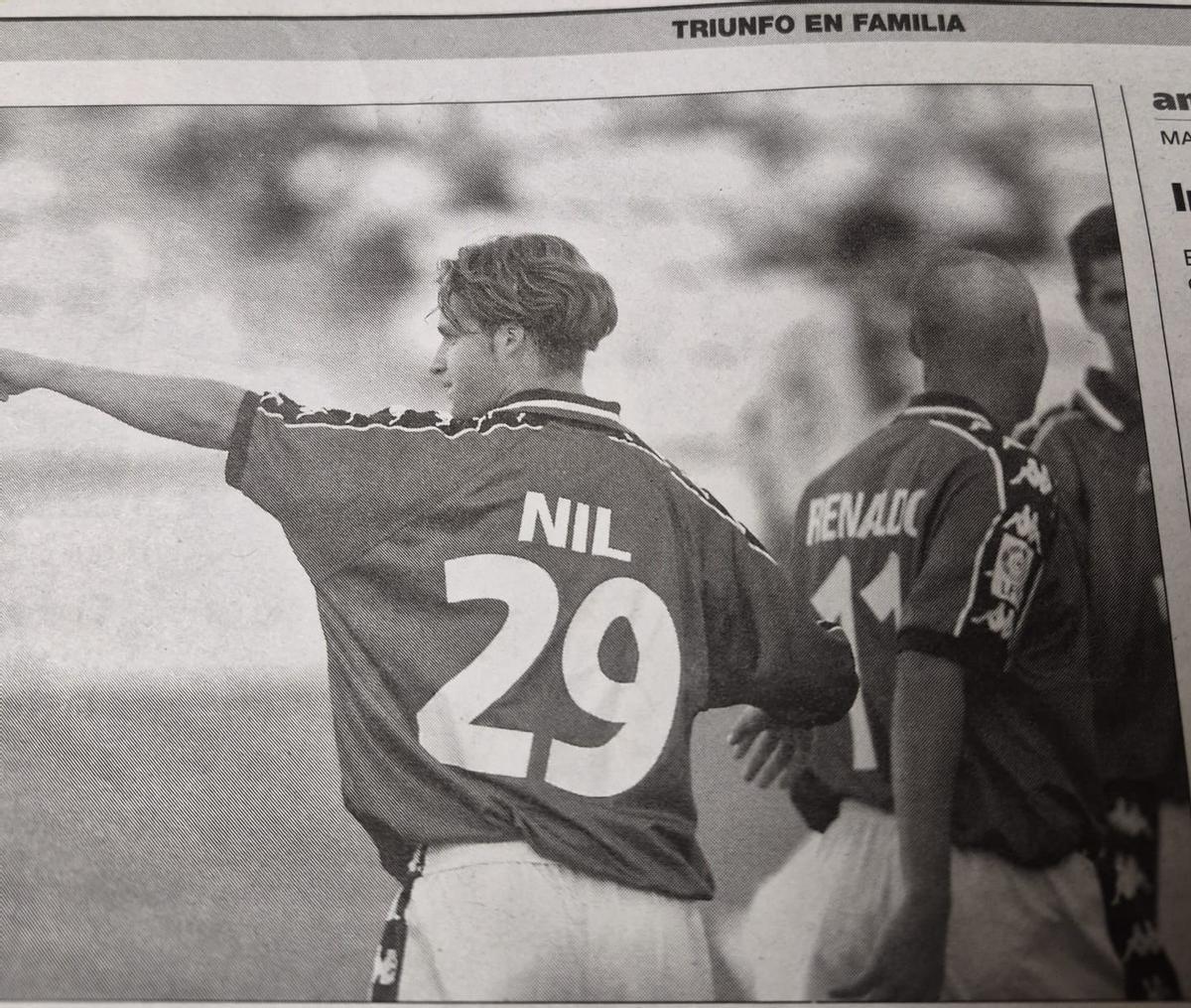 Nil Ruiz va dedicar el seu únic gol a Segona A als pares