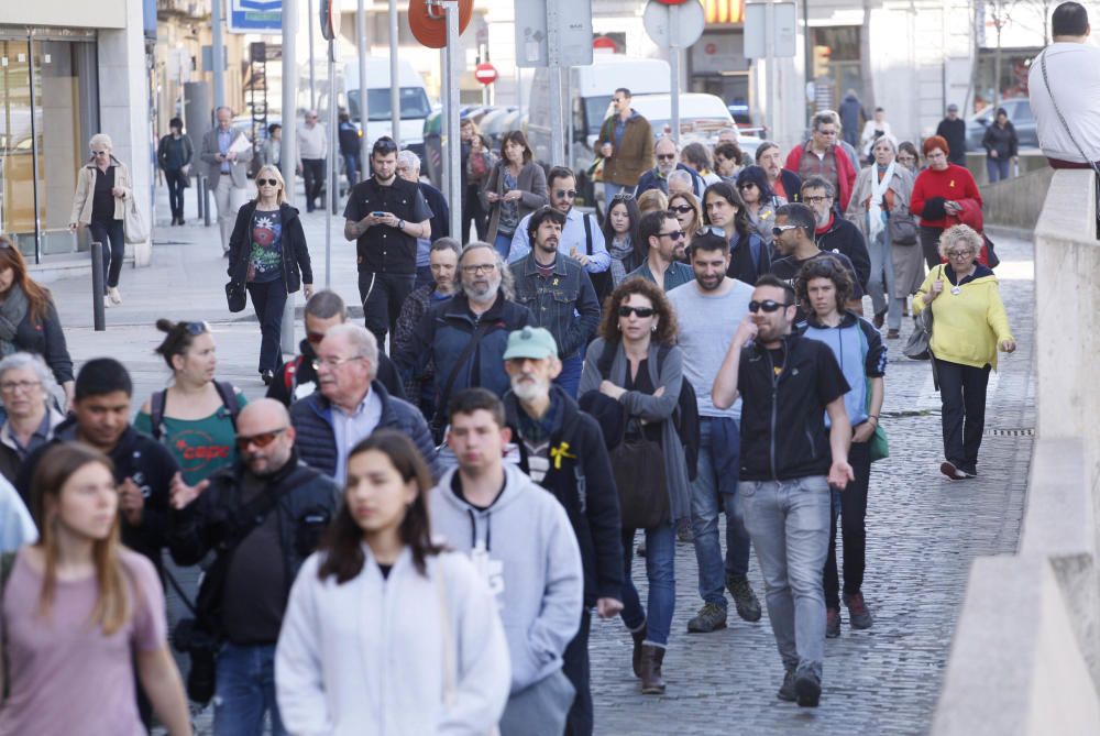 Concentració de suport al noi encausat pel tall a les vies del tren