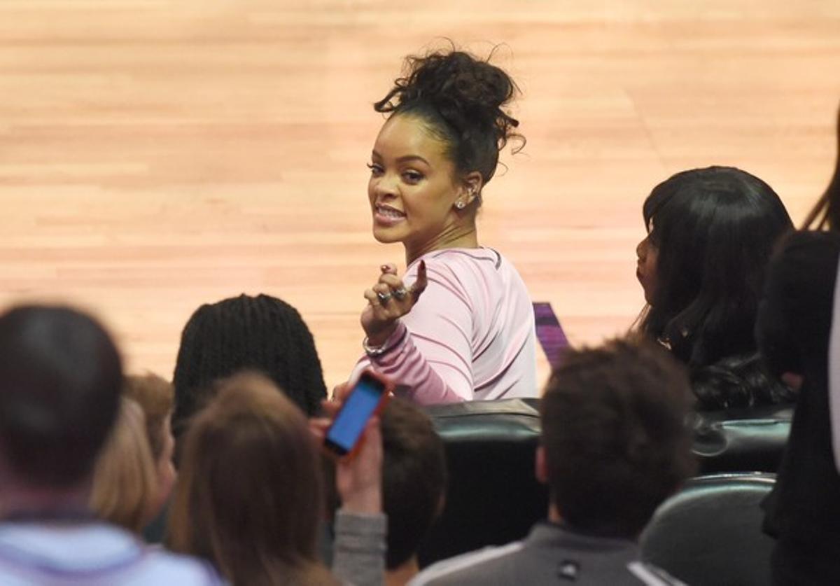 Rihanna, habitual dels partits de la NBA.