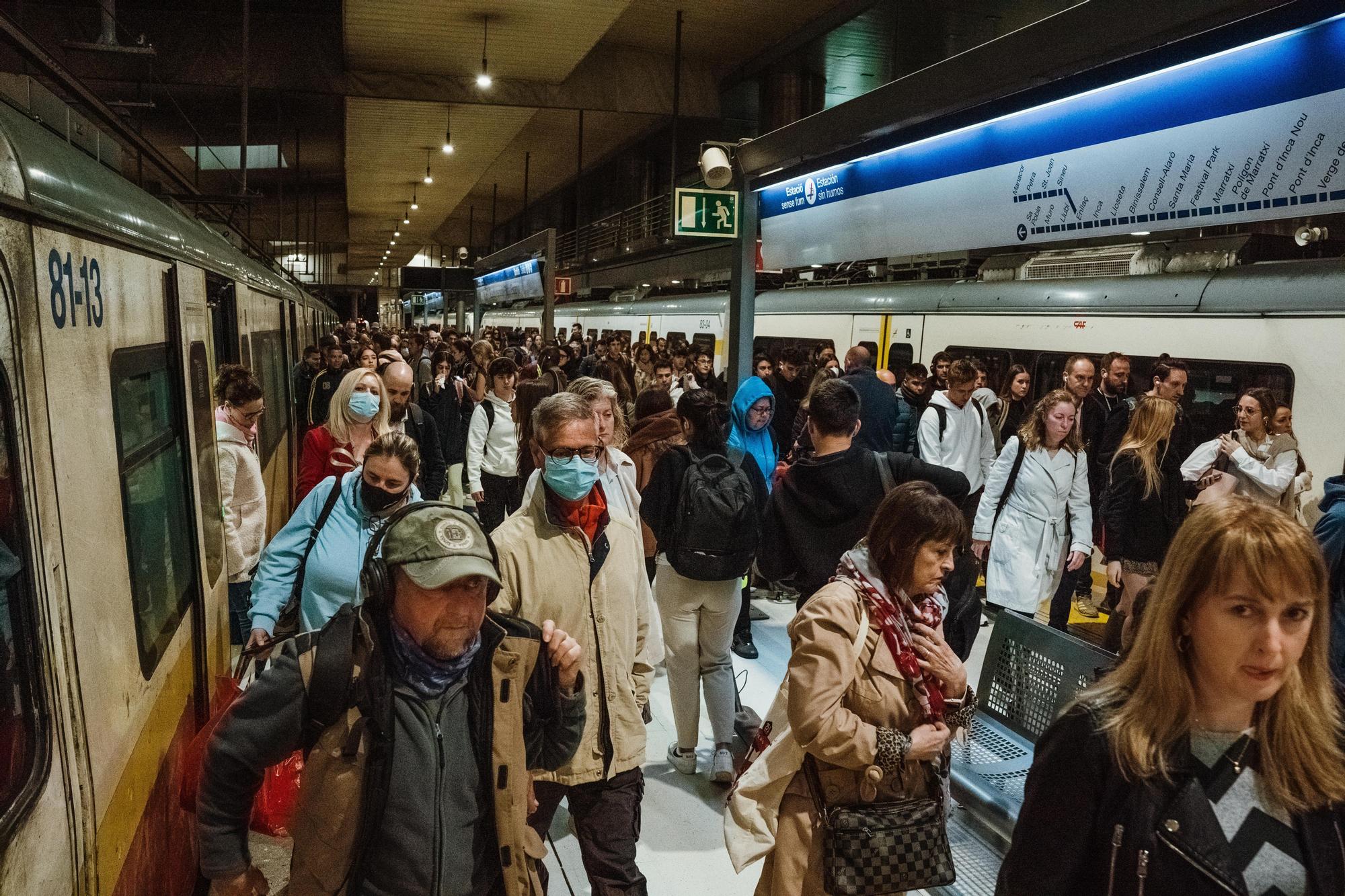 Colapso en el tren de Mallorca