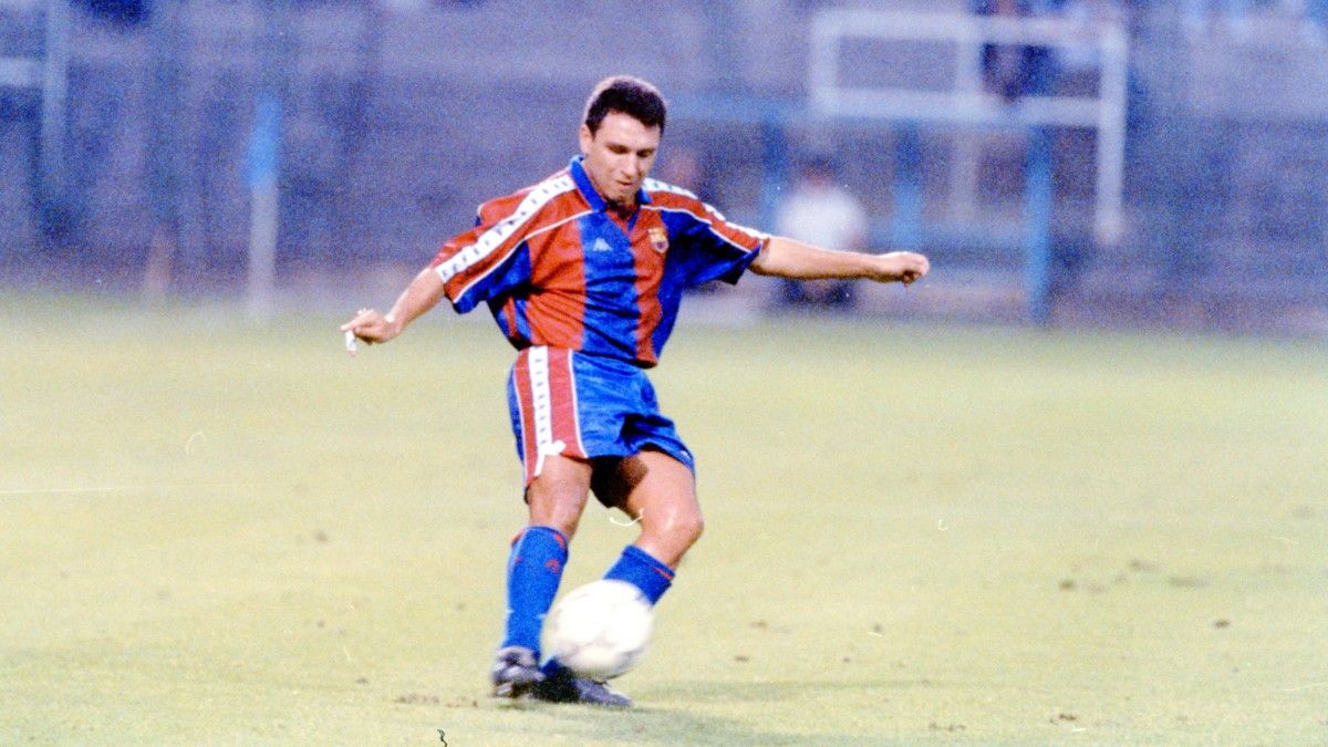 Eusebio Sacristán durante su etapa como futbolista del FC Barcelona