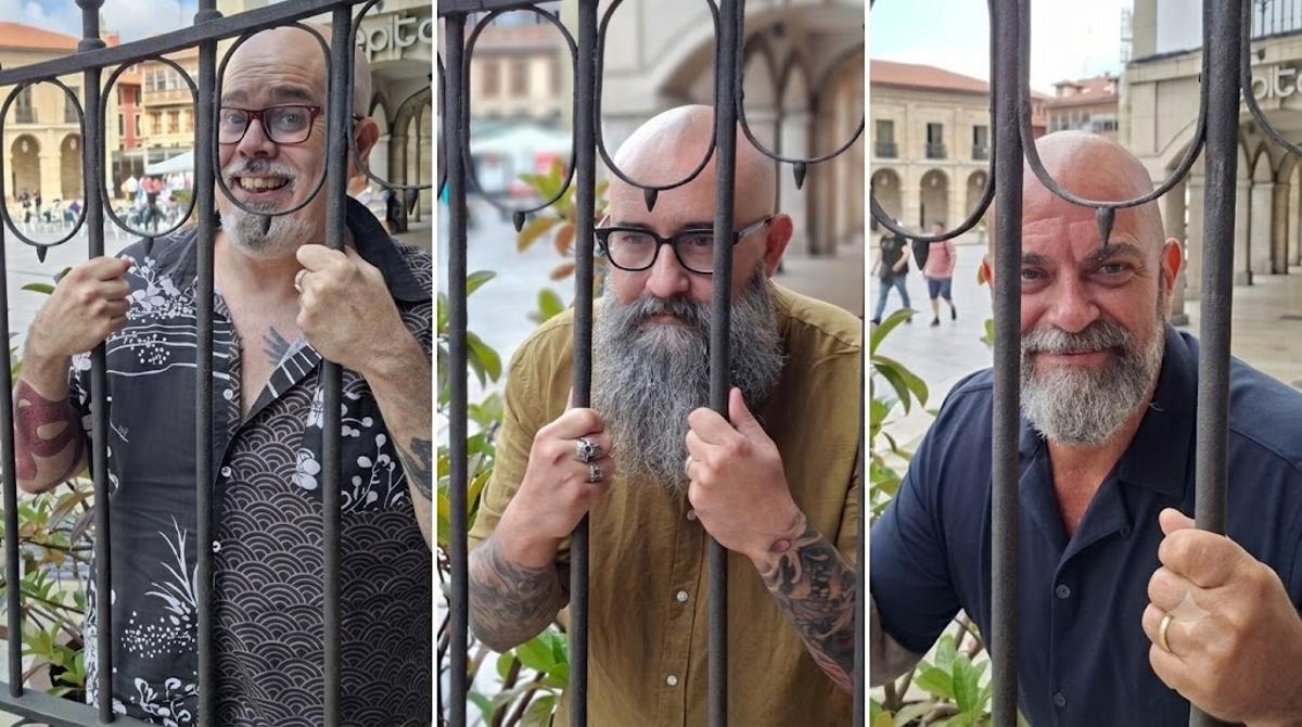 Cristopher Buehlman, Carlos di Urarte y John Gwynne, de izquierda a derecha, en Avilés