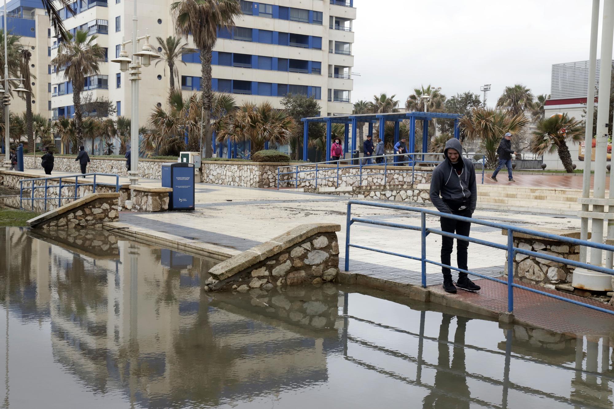 Daños por el temporal en Málaga