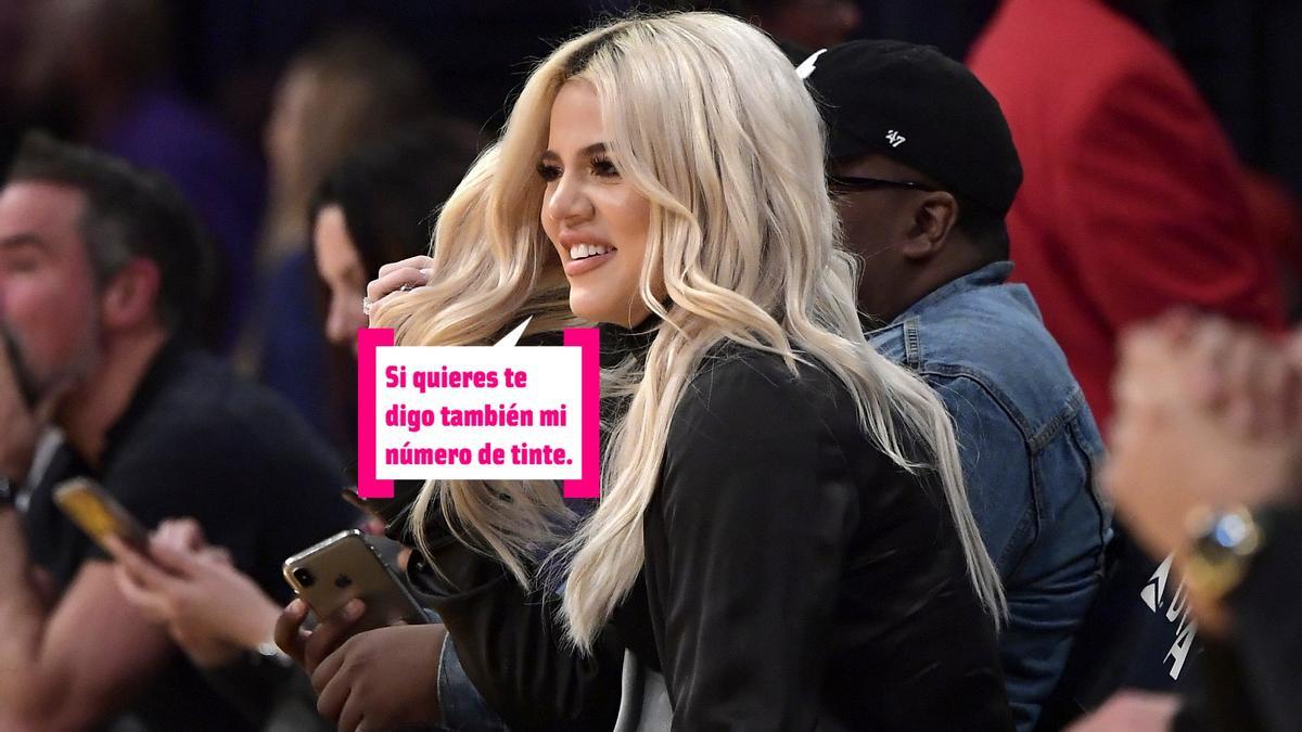 Khloé Kardashian comparte su número de tinte