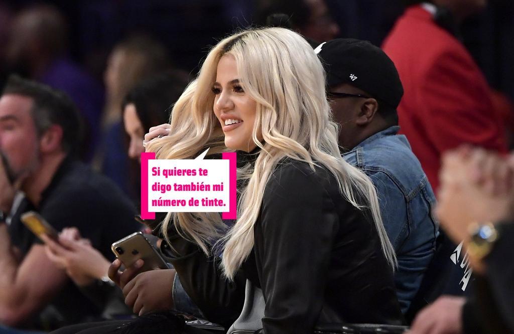 Khloé Kardashian comparte su número de tinte