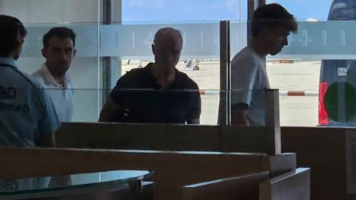 Joao Félix, a su llegada al Aeropuerto de Barcelona