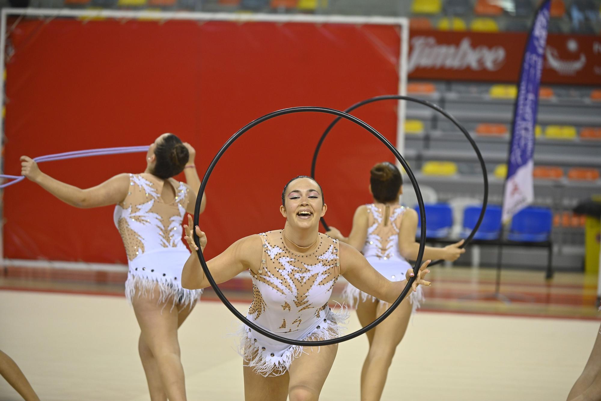 Encuentro de escuelas de gimnasia rítmica en el Palacio de los Deportes de Cartagena