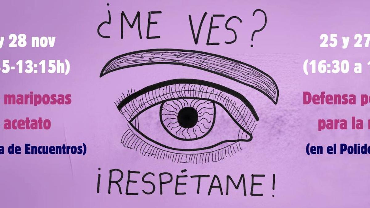 El didujo del cartel del 25N en Lena.