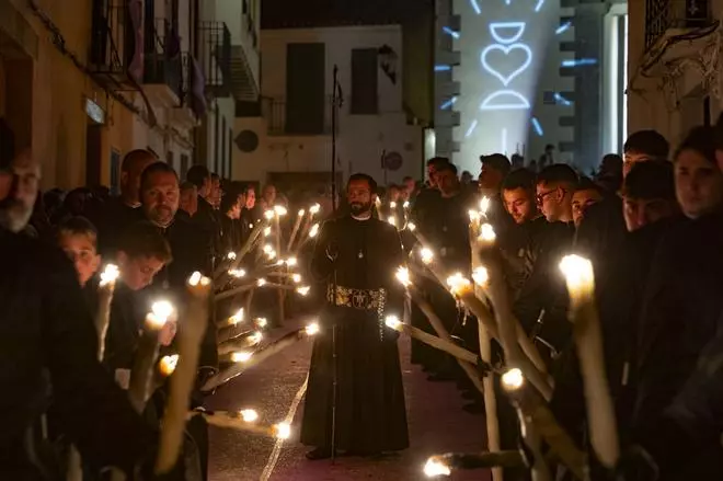 Las imágenes de la Procesión del Silencio en la Semana Santa de Sagunt