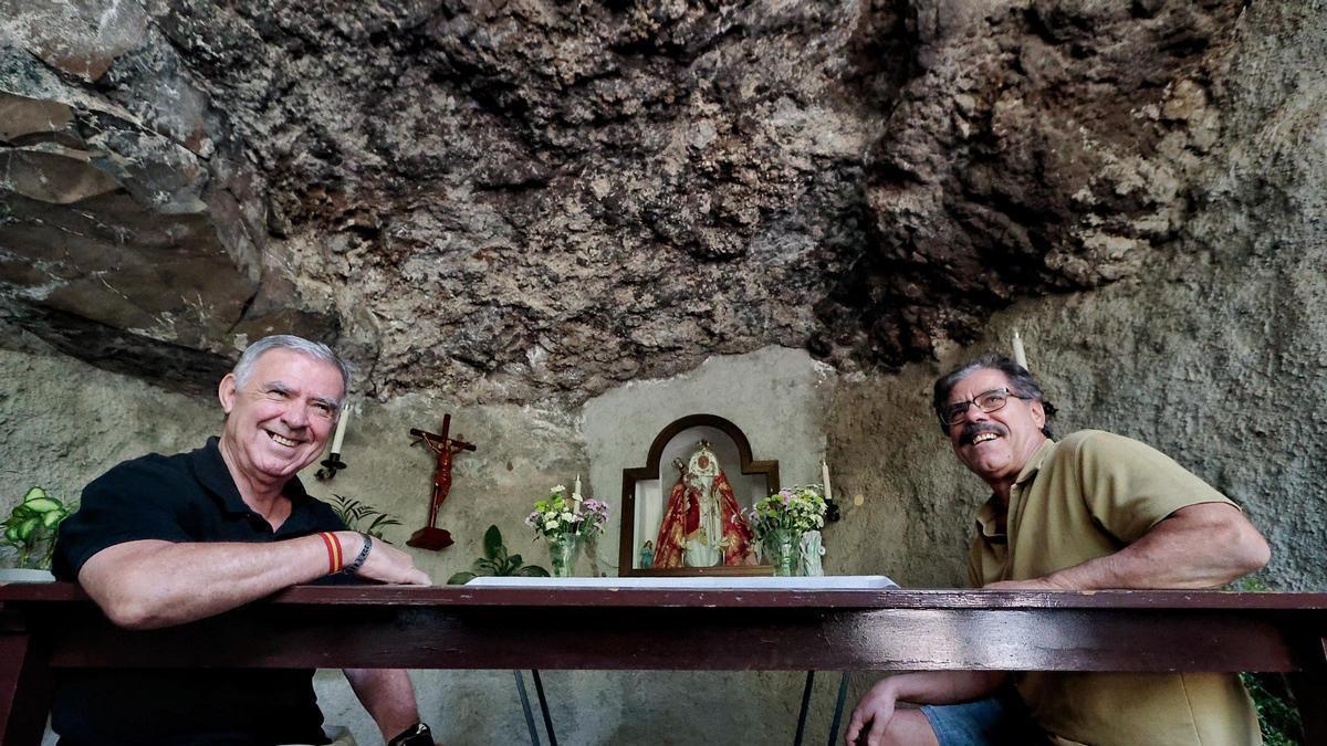 Así es la ermita de la Virgen de Candelaria en el barranco de Santos