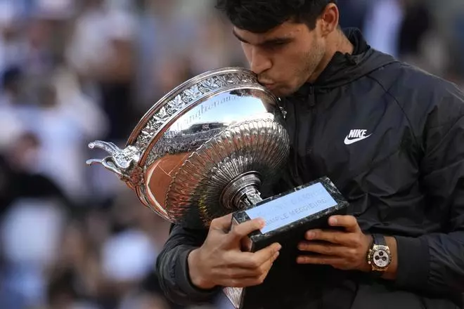 Alcaraz - Zverev, final Roland Garros 2024 de tenis, en im芍genes.