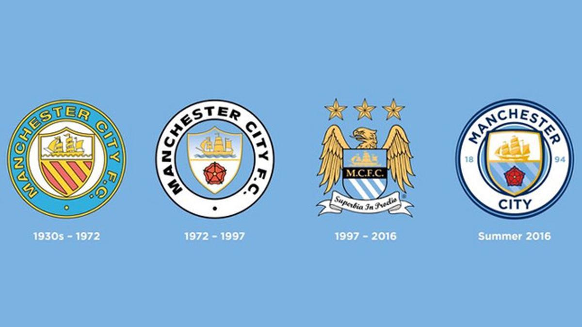 Los escudos del Manchester City