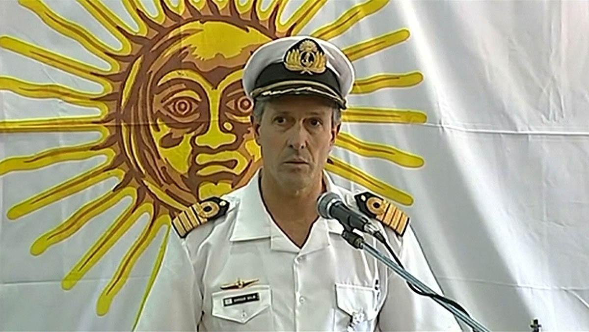 El submarino argentino desaparecido sufrió una explosión según la Armada Argentina.